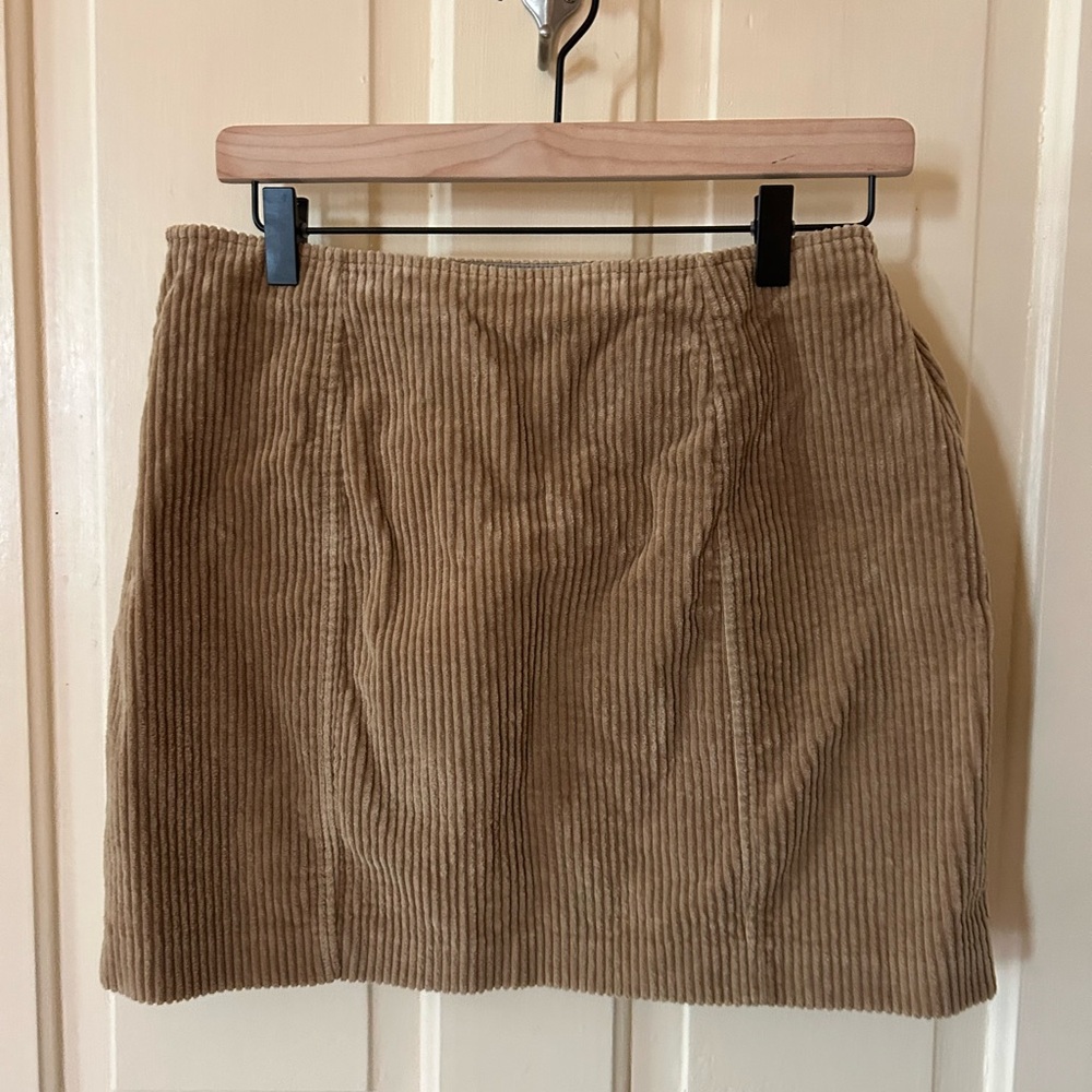 J.Crew camel corduroy mini skirt 8